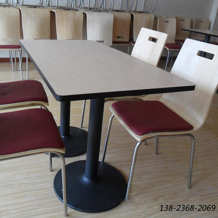 防火板四人桌，長方形餐桌，快餐廳桌椅
