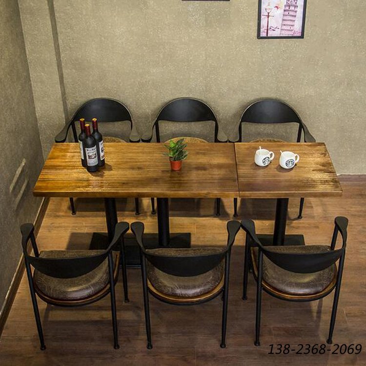 做舊復(fù)古餐桌椅，休閑桌